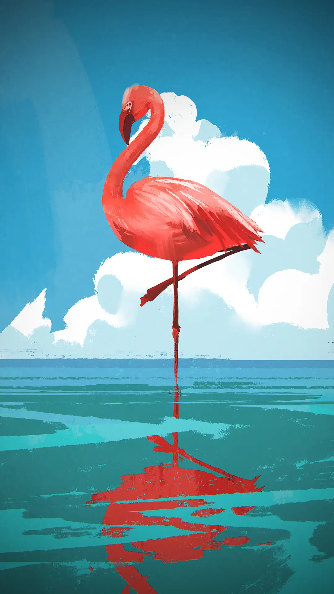 粉红火烈鸟-拍信图库