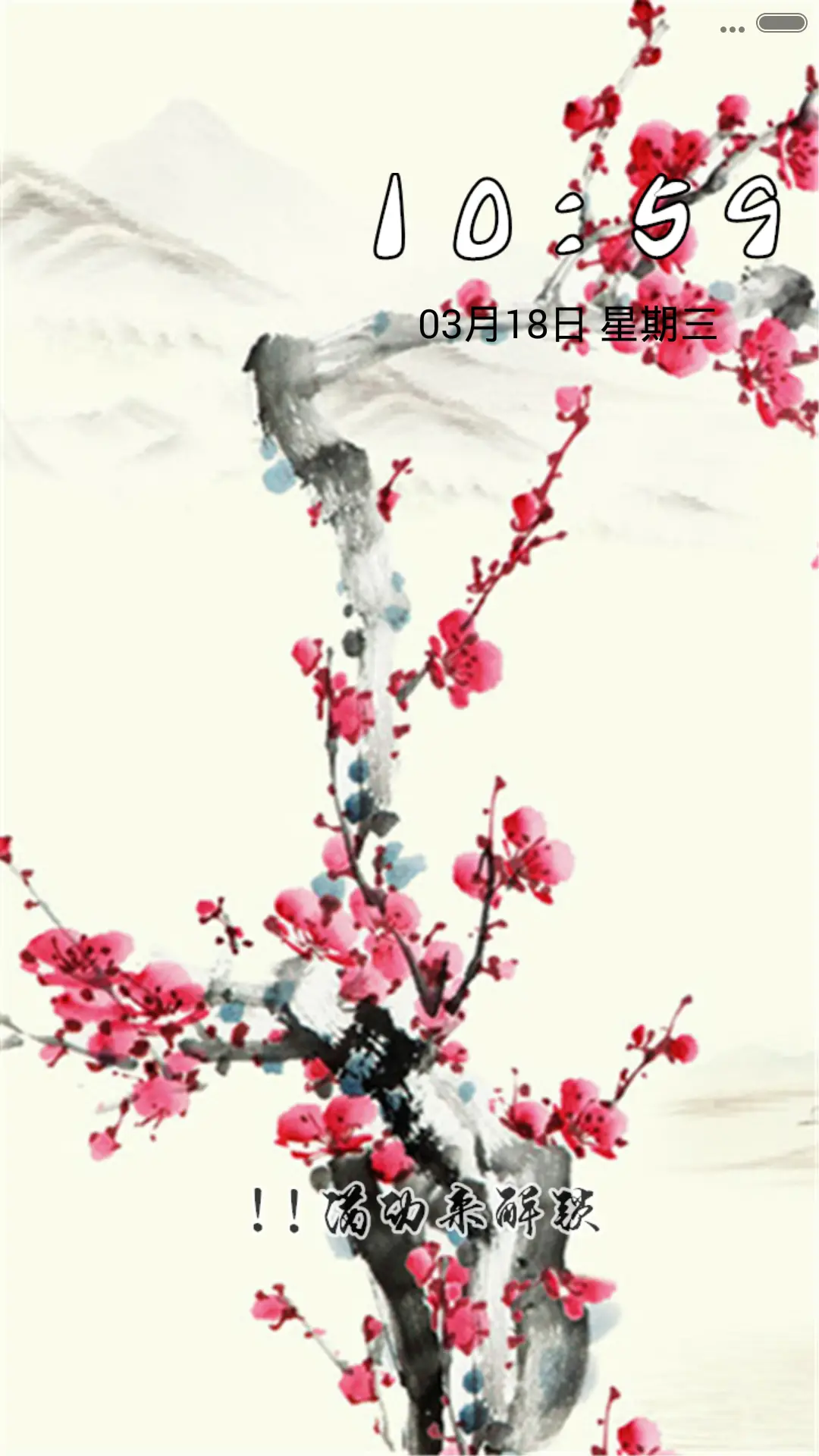 水墨梅花  密码1234