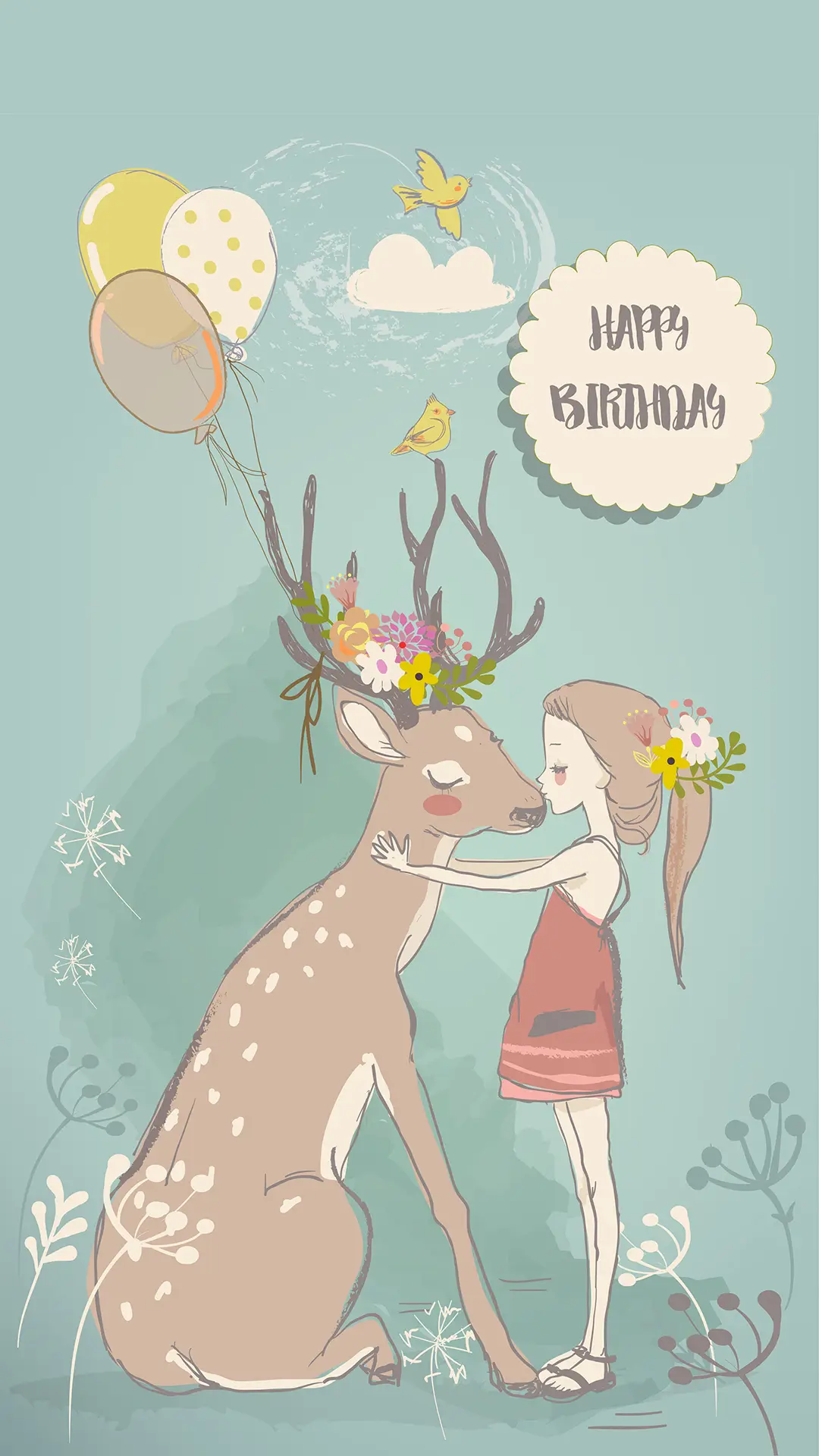 唯美美女插画-拍信图库